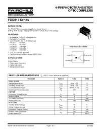Datasheet FOD817 производства Fairchild